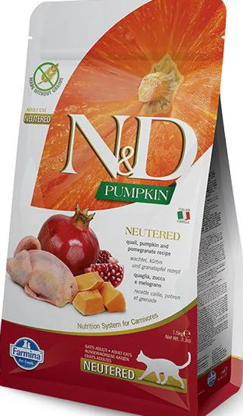 Farmina N&D Pumpkin Adult Neutered Quail&Pomegranate Sucha Karma dla kota op. 1.5kg