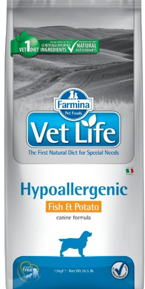 Farmina Vet Life Dog Hypoallergenic Fish&Potato Sucha Karma dla psa op. 12kg