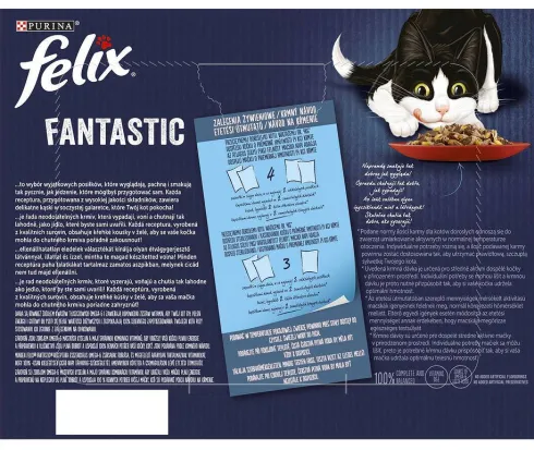 Felix Fantastic Adult Wiejskie smaki w galaretce Mokra Karma dla kota op. 24x85g