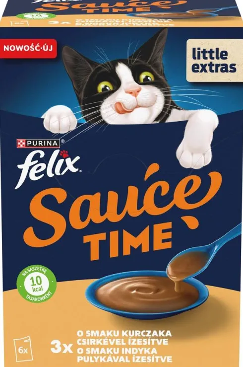 Felix Sauce Time Kurczak i Indyk Mokra Karma dla kota op. 6x40g