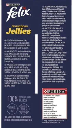 Felix Sensation Adult Wybór smaków w galaretce Mokra Karma dla kota op. 12x85g
