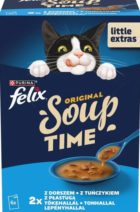 Felix Soup Original Adult Rybne smaki Mokra Karma dla kota op. 6x48g