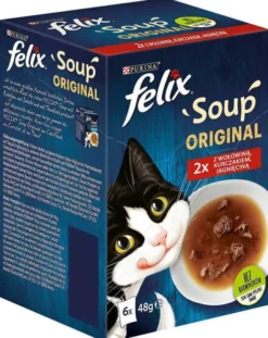 Felix Soup Original Adult Wiejskie smaki Mokra Karma dla kota op. 6x48g [Data ważności: 11.2026]