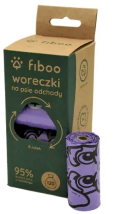 Fiboo Biodewgradowalne Woreczki na ekskrementy dla psa op. 8x15szt.