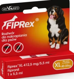 Fiprex Spot On Krople na kleszcze i pchły dla psa 40-55kg (rozm XL) op. 1szt.