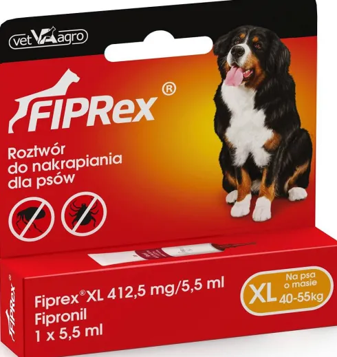 Fiprex Spot On Krople na kleszcze i pchły dla psa 40-55kg (rozm XL) op. 1szt.