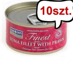 Fish4Cats Tuńczyk z Krewetkami Mokra Karma dla kota op. 70g Pakiet 10szt.