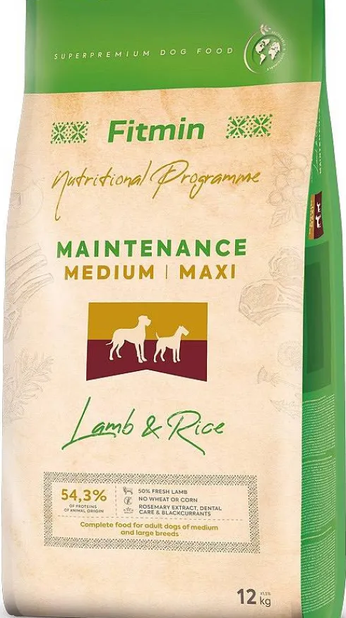 Fitmin Adult Medium/Maxi Lamb&Rice Sucha Karma dla psa op. 12kg