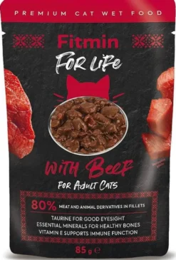 Fitmin For Life Cats Adult with Beef Mokra Karma dla kota op. 85g