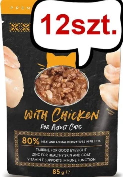 Fitmin For Life Cats Adult with Chicken Mokra Karma dla kota op. 85g Pakiet 12szt.