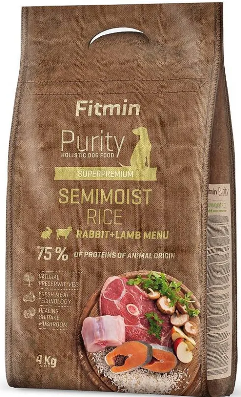 Fitmin Purity Rice Semimoist Adult Rabbit&Lamb Półmiękka Karma dla psa op. 4kg