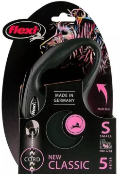 Flexi Smycz New Classic CORD dla psa i kota rozm. Small kolor czarny