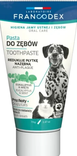 Francodex pasta do zębów o zapachu eukaliptusa i mięty dla psa i kota op. 70g