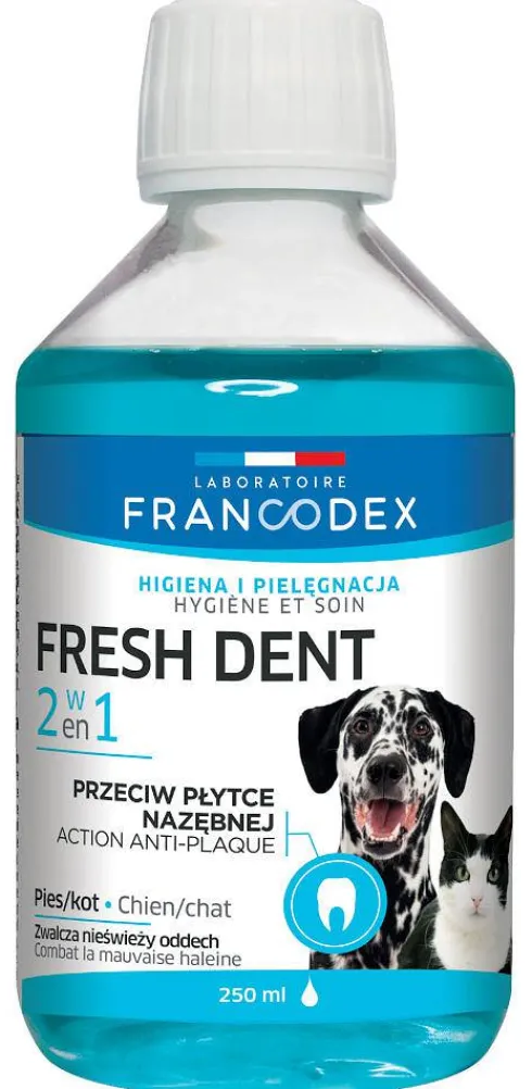 Francodex Płyn do higieny jamy ustnej Fresh Dent dla psa i kota poj. 250ml