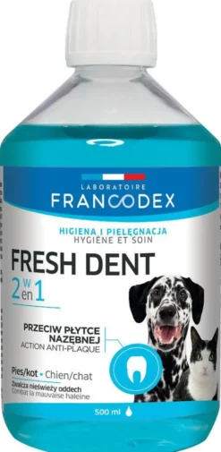 Francodex Płyn do higieny jamy ustnej Fresh Dent dla psa i kota poj. 500ml
