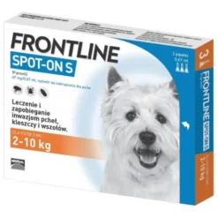 FRONTLINE Spot On Krople na kleszcze i pchły dla psa 2-10kg (rozm. S) op. 3 pipety