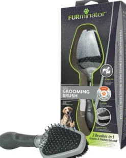 FURminator Szczotka dwustronna Dual Grooming Brush dla psa i kota
