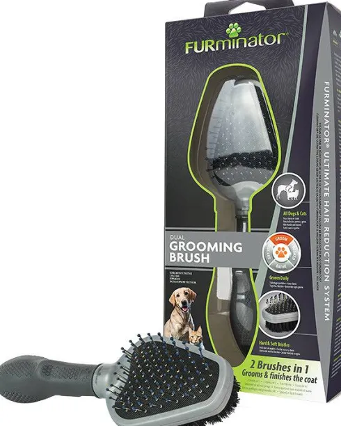 FURminator Szczotka dwustronna Dual Grooming Brush dla psa i kota