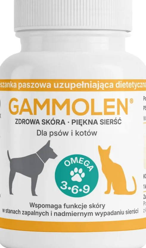 Gammolen Preparat na skórę i sierść dla psa i kota op. 60 kapsułek