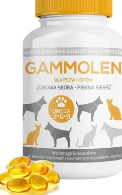 Gammolen Preparat na skórę i sierść dla psa i kota op. 60 kapsułek