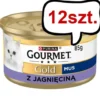 Gourmet Gold Adult Mus z jagnięciną Mokra Karma dla kota op. 85g Pakiet 12szt.