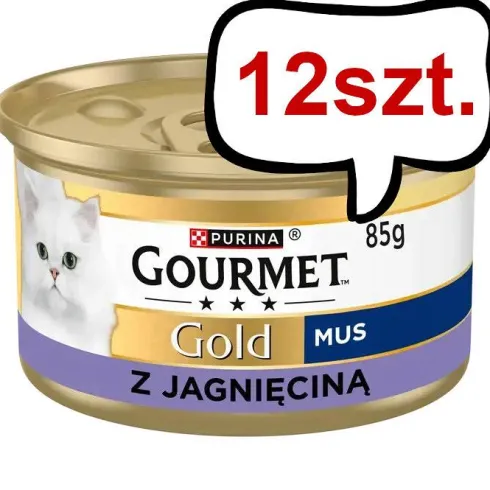 Gourmet Gold Adult Mus z jagnięciną Mokra Karma dla kota op. 85g Pakiet 12szt.