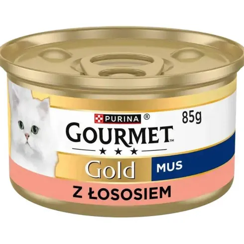 Gourmet Gold Adult Mus z łososiem Mokra Karma dla kota op. 85g Pakiet 12szt.