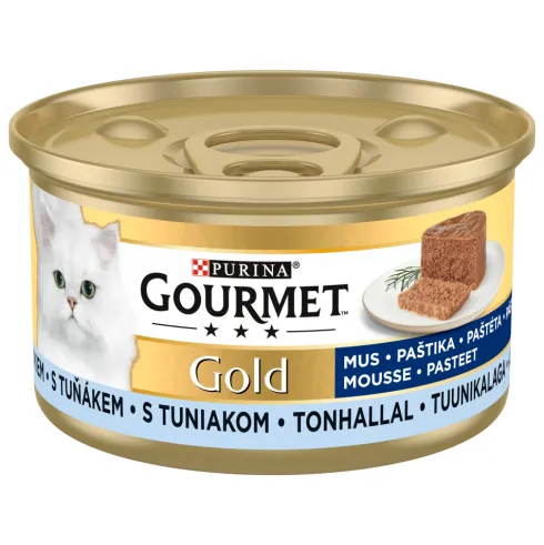 Gourmet Gold Adult Mus z tuńczykiem Mokra Karma dla kota op. 85g Pakiet 12szt.