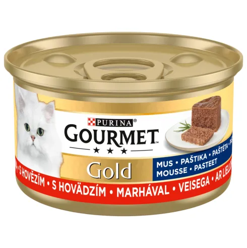 Gourmet Gold Adult Mus z wołowiną Mokra Karma dla kota op. 85g