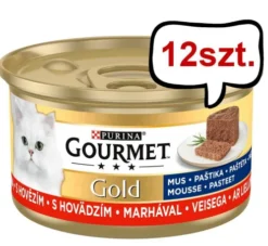 Gourmet Gold Adult Mus z wołowiną Mokra Karma dla kota op. 85g Pakiet 12szt.
