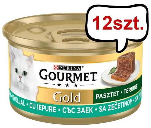 Gourmet Gold Adult Pasztet z królikiem Mokra Karma dla kota op. 85g Pakiet 12szt