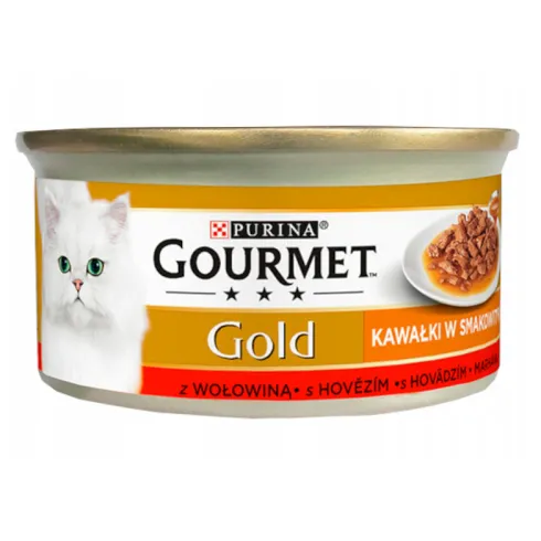 Gourmet Gold Adult Sauce Delight Wołowina Mokra Karma dla kota op. 85g
