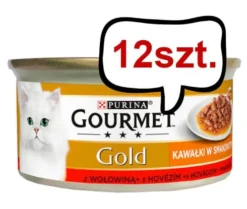 Gourmet Gold Adult Sauce Delight Wołowina Mokra Karma dla kota op. 85g Pakiet 12szt.