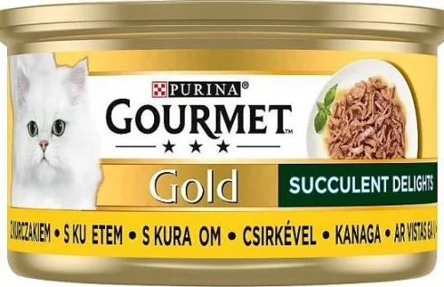 Gourmet Gold Adult Succulent Delights Kurczak w sosie Mokra Karma dla kota op. 85g