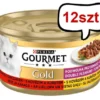 Gourmet Gold Adult Wołowina i kurczak w sosie Mokra Karma dla kota op. 85g Pakiet 12szt