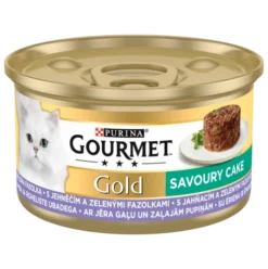 Gourmet Gold Savoury Cake Jagnięcina z zieloną fasolą Mokra Karma dla kota op. 85g