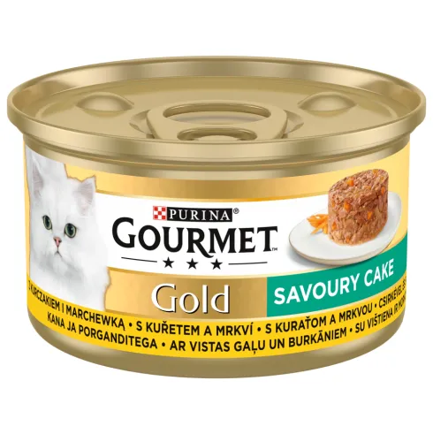 Gourmet Gold Savoury Cake Kurczak z marchewką Mokra Karma dla kota op. 85g