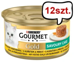 Gourmet Gold Savoury Cake Kurczak z marchewką Mokra Karma dla kota op. 85g Pakiet 12szt