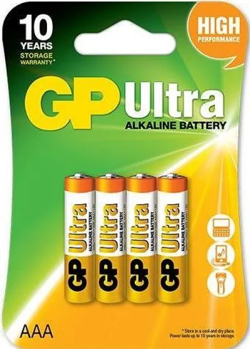 GP Batteries Ultra Alkaline Battery Baterie alkaliczne LR03 / AAA op. 4szt. WYPRZEDAŻ