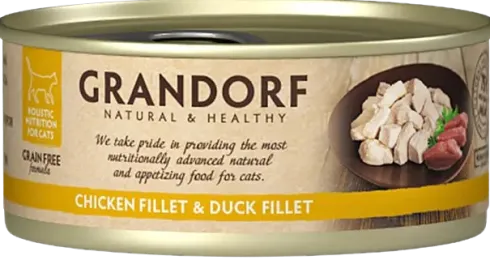 Grandorf Adult Chicken&Duck Fillet Mokra karma dla kota op. 70g
