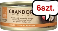 Grandorf Adult Tuna&Chicken Fillet Mokra karma dla kota op. 70g Pakiet 6szt.