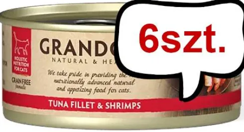 Grandorf Adult Tuna Fillet&Shrimps Mokra karma dla kota op. 70g Pakiet 6szt.