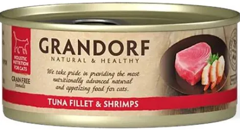 Grandorf Adult Tuna Fillet&Shrimps Mokra karma dla kota op. 70g Pakiet 6szt.
