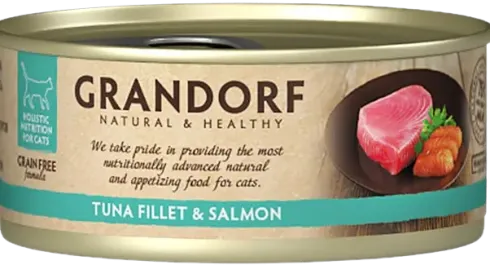 Grandorf Adult Tuna&Salmon Fillet Mokra karma dla kota op. 70g Pakiet 6szt.