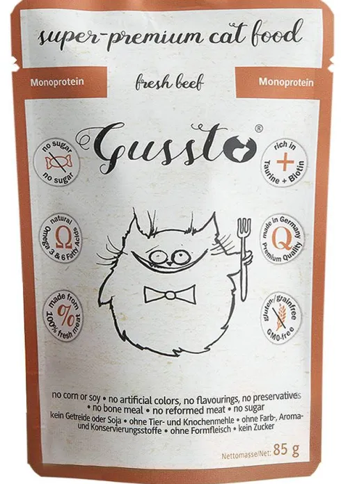 Gussto Fresh Beef Mokra Karma dla kota op. 85g