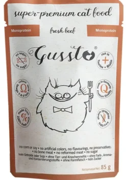 Gussto Fresh Beef Mokra Karma dla kota op. 85g Pakiet 8szt.