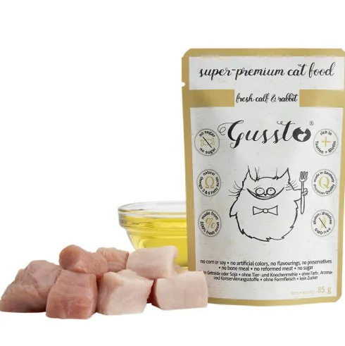 Gussto Fresh Calf&Rabbit Mokra Karma dla kota op. 85g
