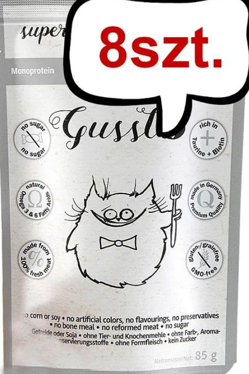 Gussto Fresh Lamb Mokra Karma dla kota op. 85g Pakiet 8szt.