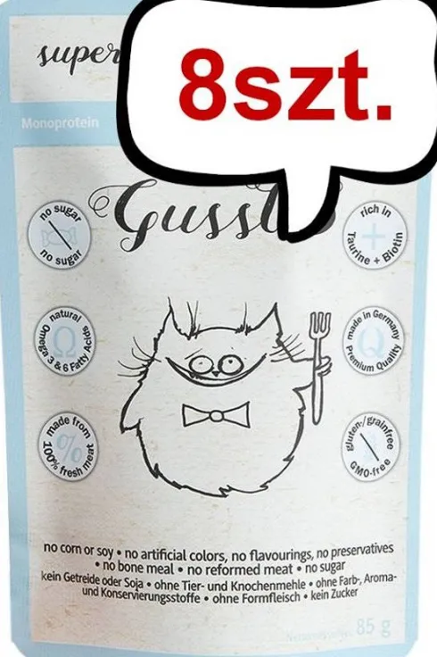 Gussto Fresh Salmon Mokra Karma dla kota op. 85g Pakiet 8szt.