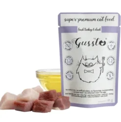 Gussto Fresh Turkey&Duck Mokra Karma dla kota op. 85g Pakiet 8szt.